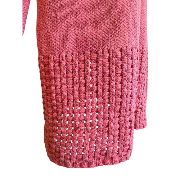 Chico’s Women’s Coral Open Knit Cardigan – Size 2 (XL) CoastalGrandma Boho - Picture 5 of 8